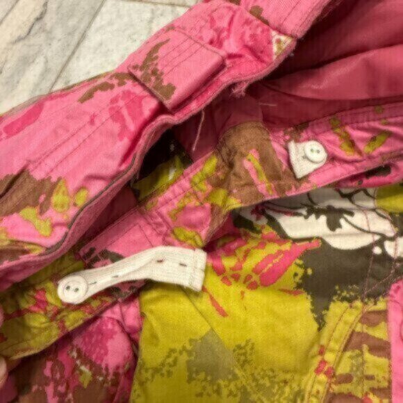 Obermeyer girls size 14 pink/green/wht insulated waterproof snow pants MSRP $140 - Picture 7 of 11